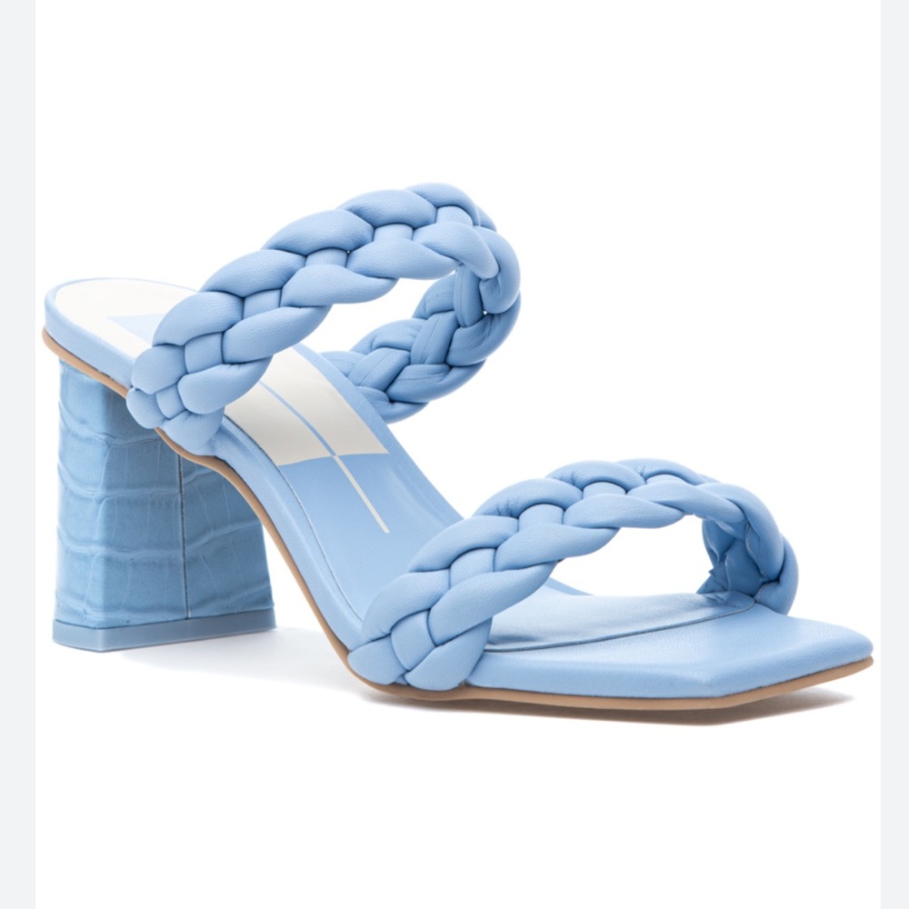 Dolce Vita Blue Paily Braided Heeled Sandals